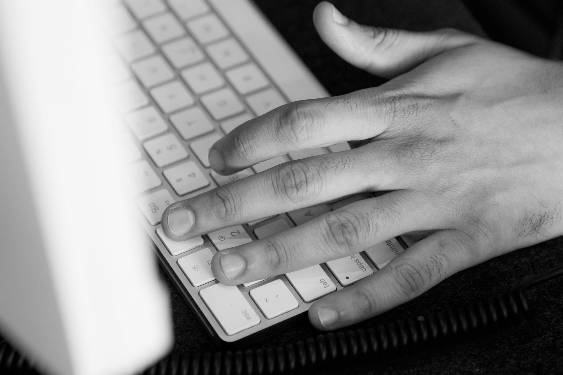 Hands at the keyboard