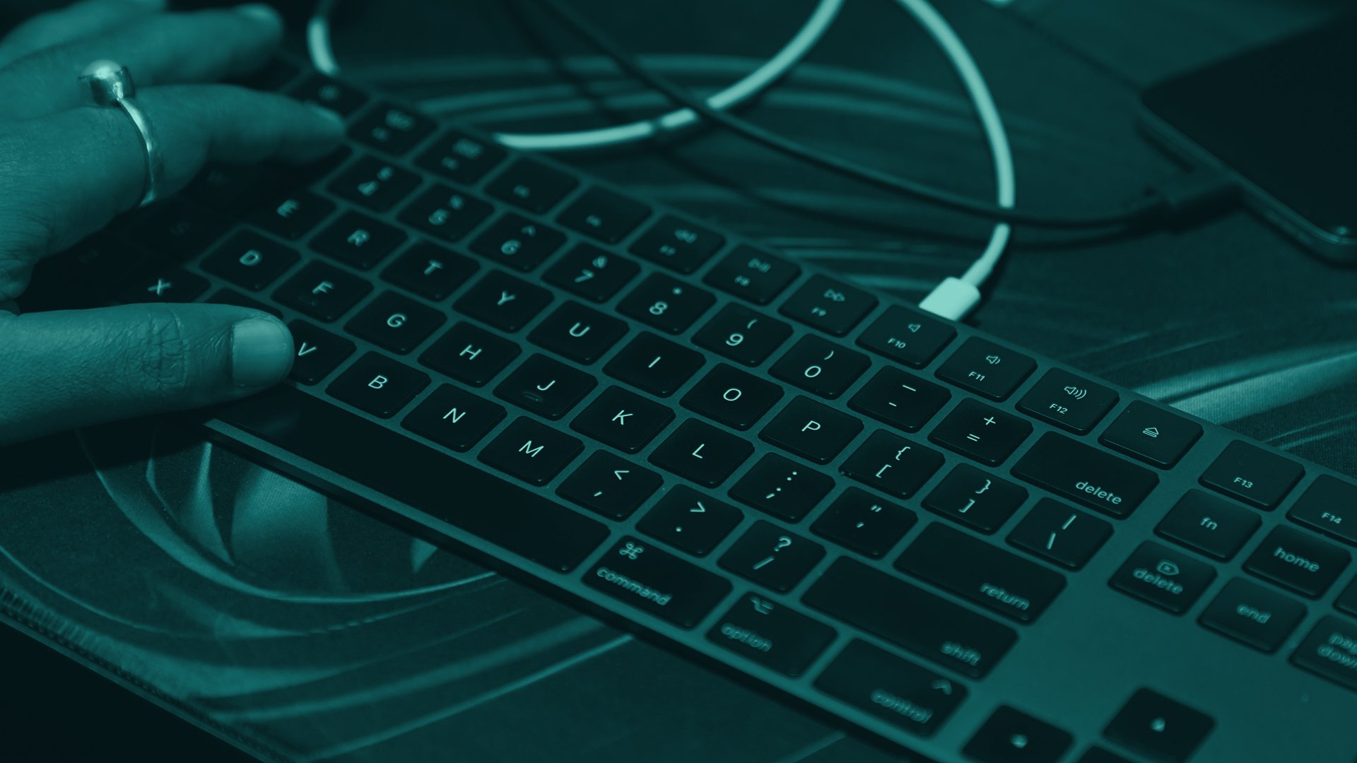 Hands at the keyboard